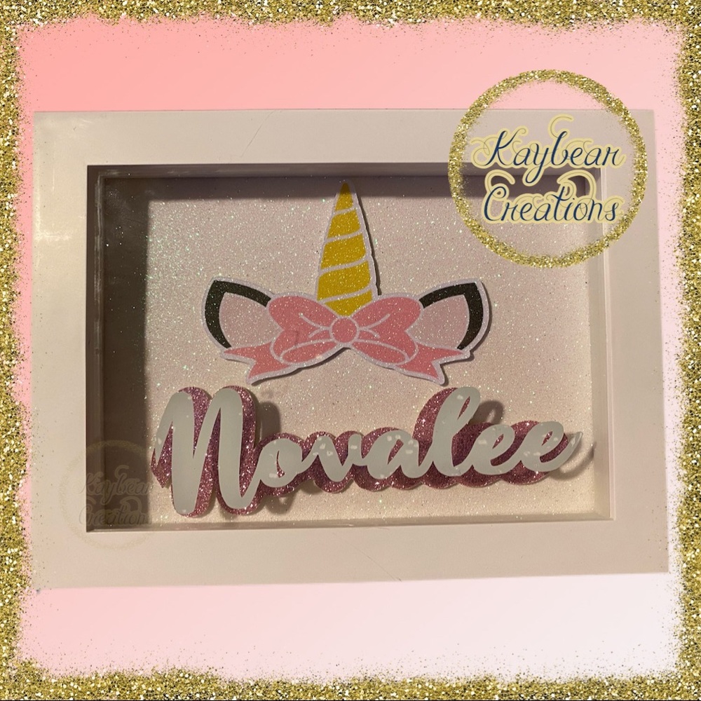 Custom made/ Personalized 3d name shadow box - Picture 2 of 4